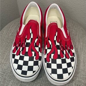 Vans Classic Slip-on Checkered Flame